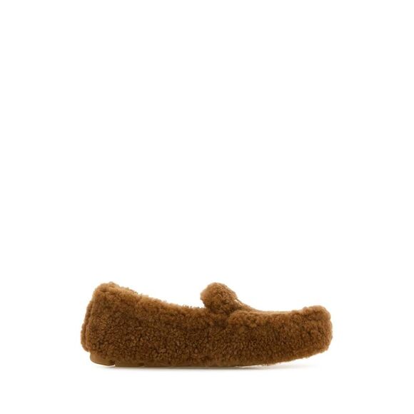 Prada Women Biscuit Shearling Loafers